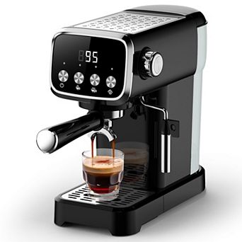 20 Bar Slim Espresso Machine, 12.60 in With Milk Frother For Home Kitchen