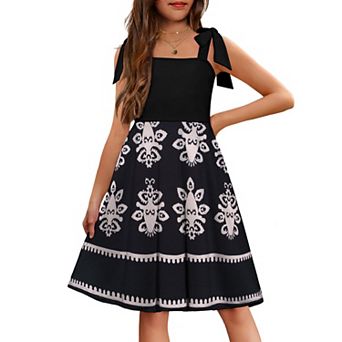 Arshiner Girls Summer Dress Sleeveless Aline Formal Dress Pattern Beach Dresses With Pockets