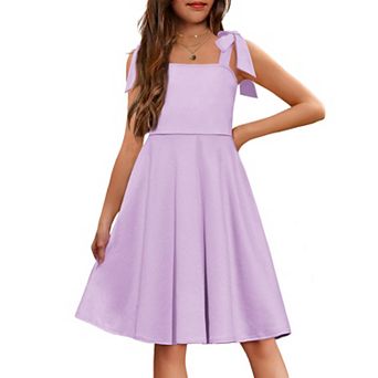 Arshiner Girls Summer Dress Sleeveless Aline Formal Dress Pattern Beach Dresses With Pockets