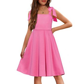 Arshiner Girls Summer Dress Sleeveless Aline Formal Dress Pattern Beach Dresses With Pockets