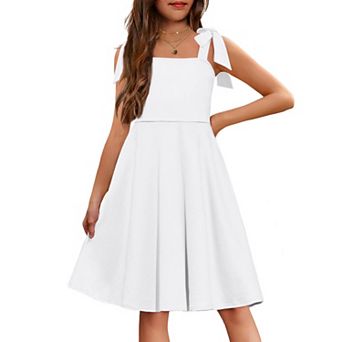 Arshiner Girls Summer Dress Sleeveless Aline Formal Dress Pattern Beach Dresses With Pockets