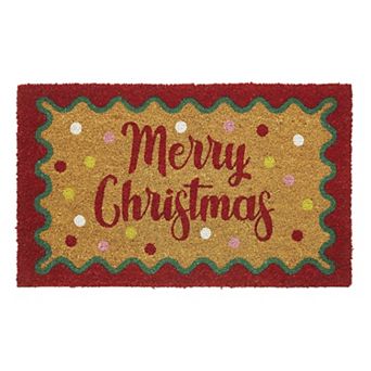 VCNY Home Merry Christmas Outdoor Coir Doormat