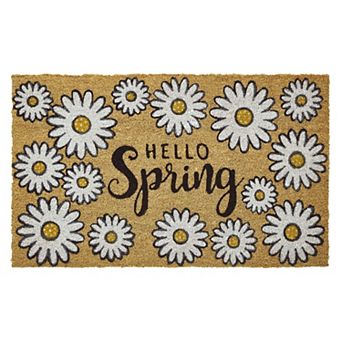 VCNY Home Hello Spring Floral Outdoor Coir Doormat