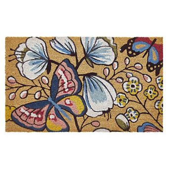 VCNY Home Butterfly Outdoor Coir Doormat