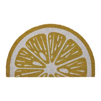 VCNY Home Lemon Half Circle Coir Doormat