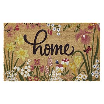 VCNY Home Floral Outdoor Coir Doormat