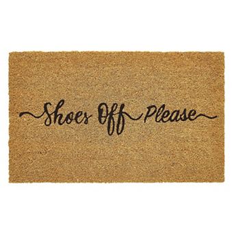 VCNY Home Shoes Off Please Coir Doormat