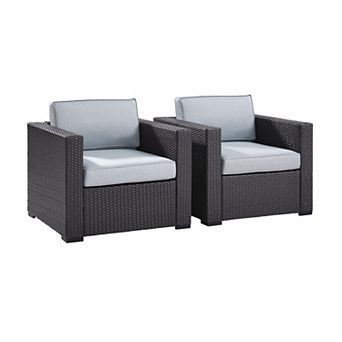 Crosley Furniture Biscayne 2 pc Wicker Outdoor Chair Set