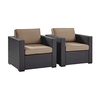 Crosley Furniture Biscayne 2 pc Wicker Outdoor Chair Set