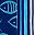 Navy Blue Fish Stripes