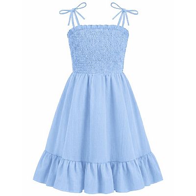 cute everyday dresses Casual Single elastic back Arshiner Girls Party Dress Midi