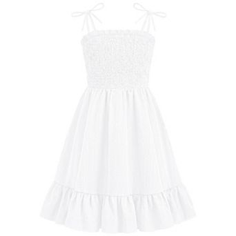 Arshiner Girls Party Dress Midi Cami High Waist Casual Dresses With Pockets Cute Sundress