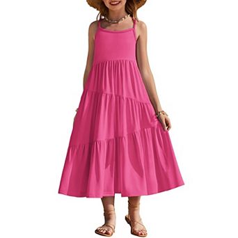 Arshiner Girls Summer Dress Casual Loose Sleeveless Sundress