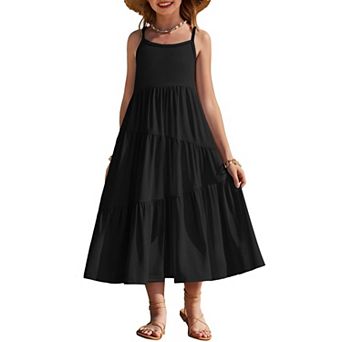Arshiner Girls Summer Dress Casual Loose Sleeveless Sundress
