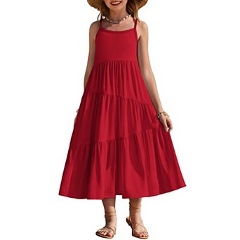 Arshiner Girls Summer Dress Casual Loose Sleeveless Sundress
