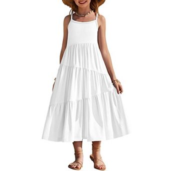 Arshiner Girls Summer Dress Casual Loose Sleeveless Sundress