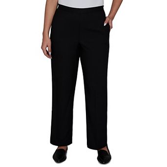 Petite Alfred Dunner Textured Woven Pull-On Pants