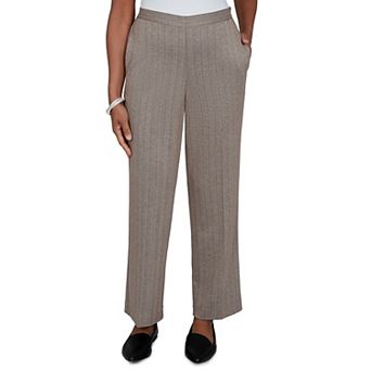 Petite Alfred Dunner Knit Herringbone Stripe Short Length Pants