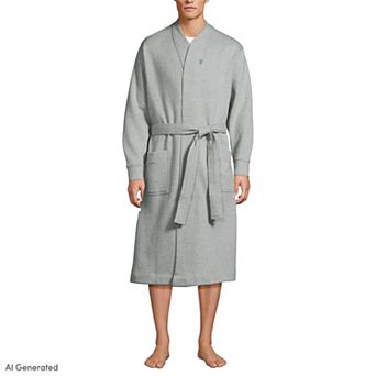 Men's Lands' End Serious Sweats Calf Length Robe
