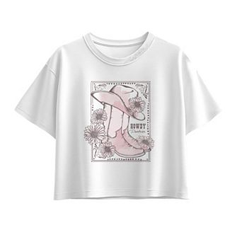Girls 7-16 Howdy Partner Floral Boxy Tee