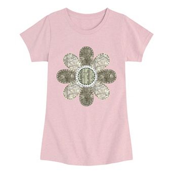 Girls 7-16 Camo Flower Graphic Tee