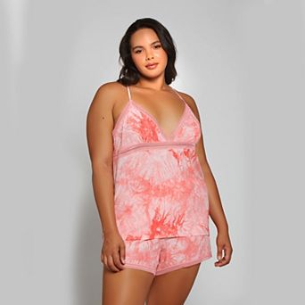 Tie-Dye Cami and Shorts Sleepwear Set (Plus Size)
