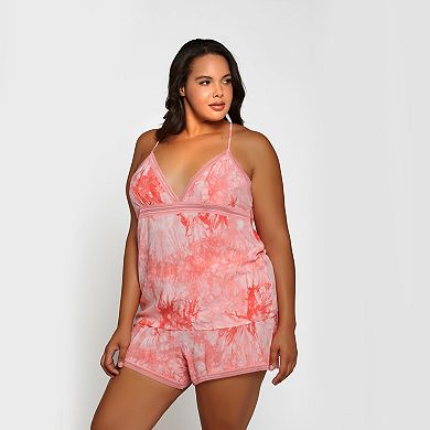 Tie-Dye Cami and Shorts Sleepwear Set (Plus Size)