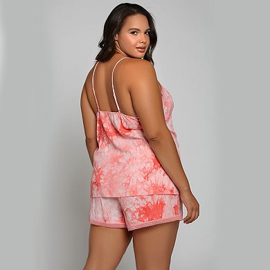 Tie-Dye Cami and Shorts Sleepwear Set (Plus Size)