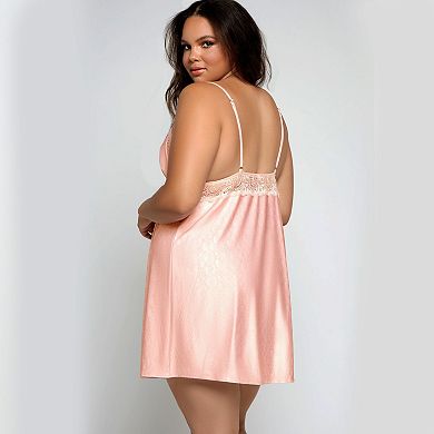 Snake-Print Microfiber Chemise Nightgown (Plus Size)