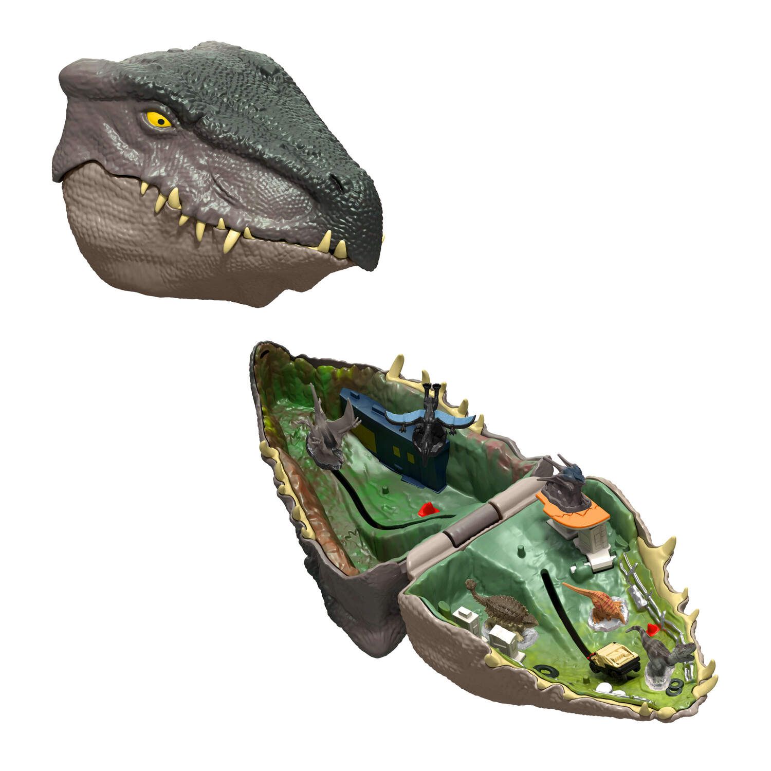Детские фигурки Mattel Jurassic World Rebirth Mutadon Head Playset Interactive Features & Figures — фото 1