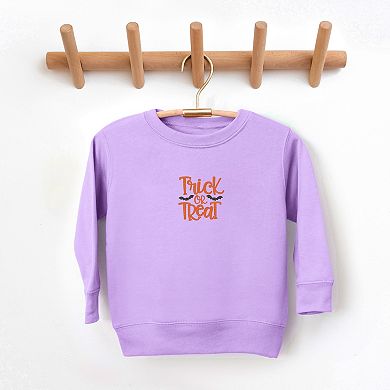 Embroidered Bats Trick or Treat - Toddler Graphic Sweatshirt