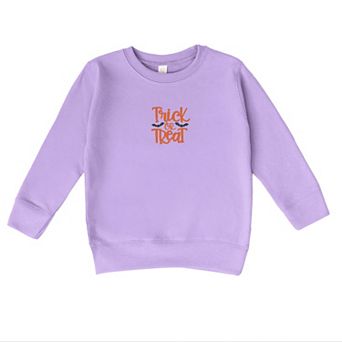 Embroidered Bats Trick or Treat - Toddler Graphic Sweatshirt