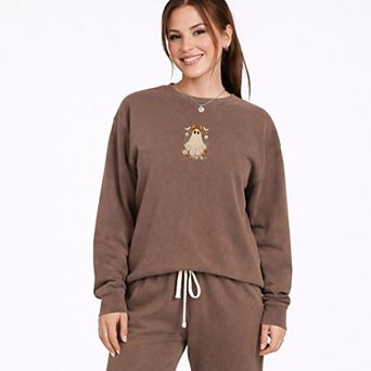 Coquette Lace Ghost - Women's Lightweight Garment Dyed Sweatshirt
