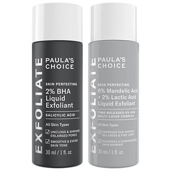 Paula's Choice Mini Smooth + Brighten BHA/AHA Exfoliating Duo for Clearer, Radiant Skin
