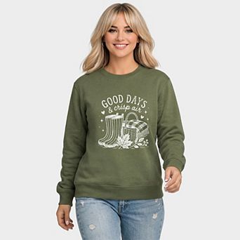 Good Days and Crisp Air - Women's Graphic Sweatshirt
