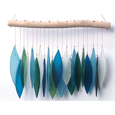 Featherline Sea Glass Wind Chime - 11.5"