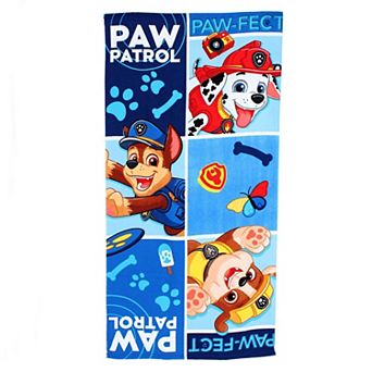 Textiel Trade Kids' Paw Patrol Chase Marshall and Rubble Beach Towel