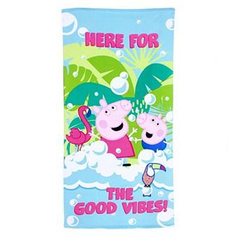 Textiel Trade Girl's Peppa Pig and George Beach Towel