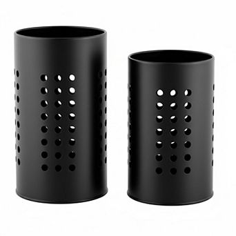 Stainless Steel Kitchen Utensils Holder Set 2 Pack Farmhouse Organizer