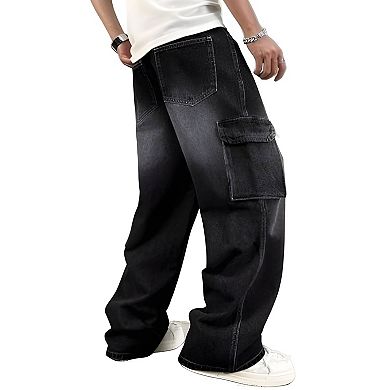 Loose Fit Mens Cargo Baggy Jeans