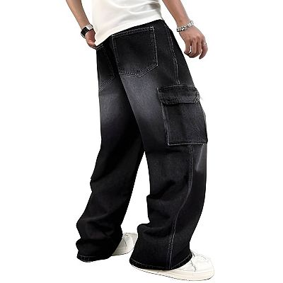 Loose Fit Mens Cargo Baggy Jeans