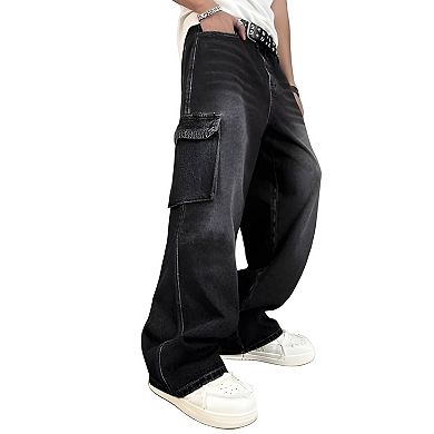 Loose Fit Mens Cargo Baggy Jeans