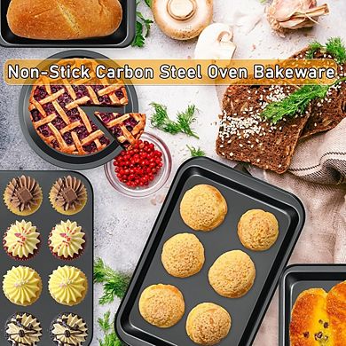 5-Piece Nonstick Bakeware Set, Cake, Muffin, Loaf & Roast Pans