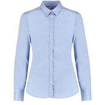 Kustom Kit Womens/Ladies Oxford Stretch Tailored Long-Sleeved Shirt