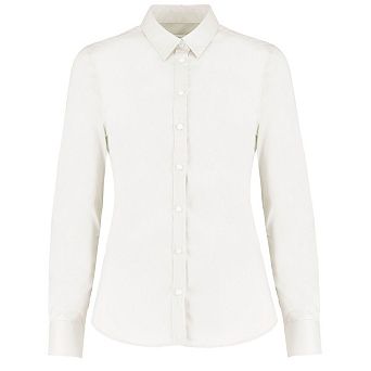 Kustom Kit Womens/Ladies Oxford Stretch Tailored Long-Sleeved Shirt