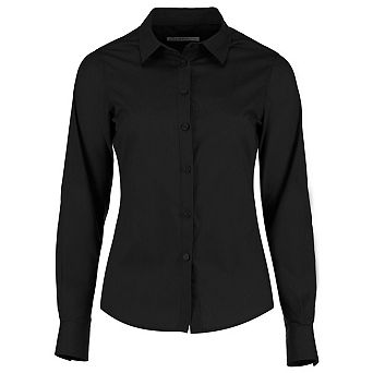 Kustom Kit Womens/Ladies Poplin Tailored Long-Sleeved Shirt