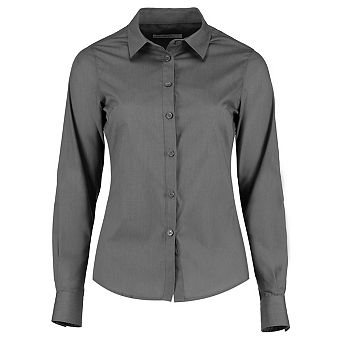 Kustom Kit Womens/Ladies Poplin Tailored Long-Sleeved Shirt