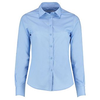 Kustom Kit Womens/Ladies Poplin Tailored Long-Sleeved Shirt