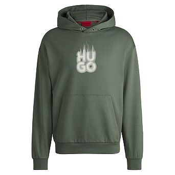Hugo Boss Mens Flame Logo Hoodie