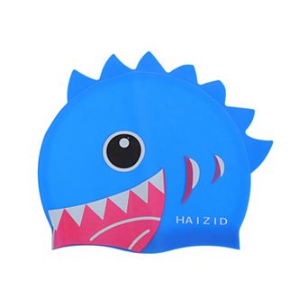 Silicone Cartoon Shark Tooth Swim Cap for Child 1 pc
